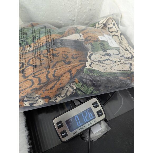 Nine West Shirt Dress Button Front‎ Tie Knot Waist Snake Print Size Large NWT - Picture 10 of 11